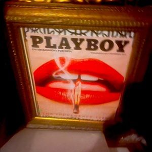 Framed playboy canvas 20by 24